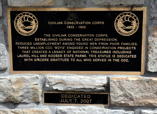 Civilain Conservation Corps Monument sign